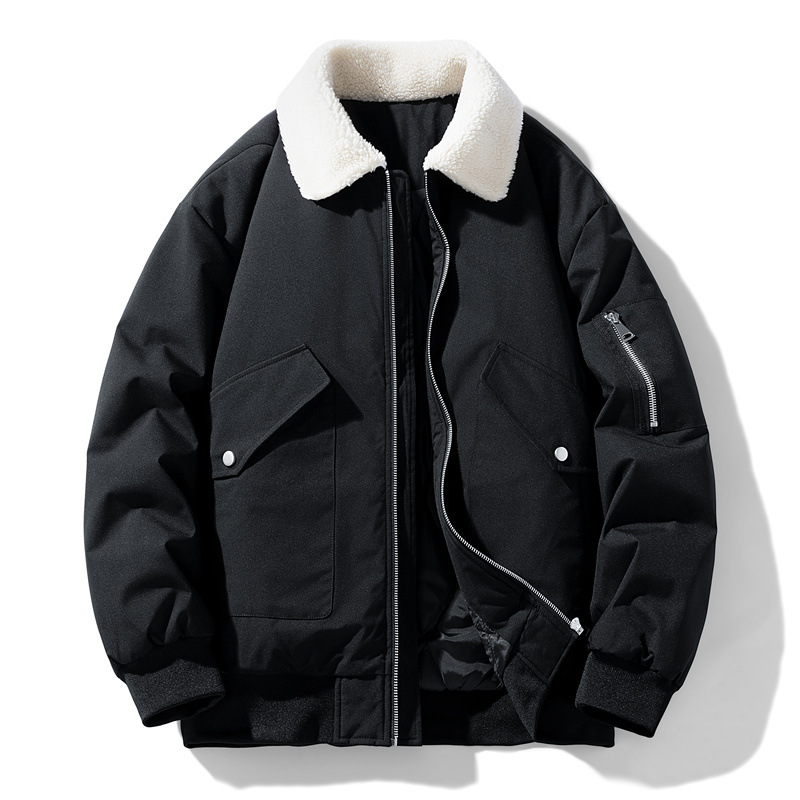 Men's winter jacket, insulated, large sizes