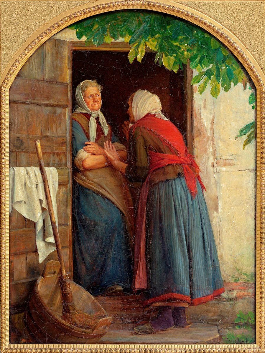 Two women talking 1874