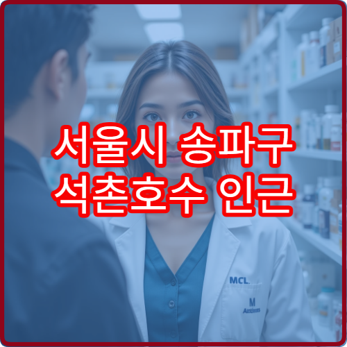 서울시 송파구 석촌호수 인근 석촌동 평일 야간 약국 위치 정리