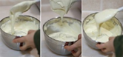 Dùng lưỡi dao trộn đều theo một chiều đến khi bạn thấy hỗn hợp mềm mịn, khi nhấc lưỡi dao lên hỗn hợp có thể chảy xuống một cách tự nhiên là được.