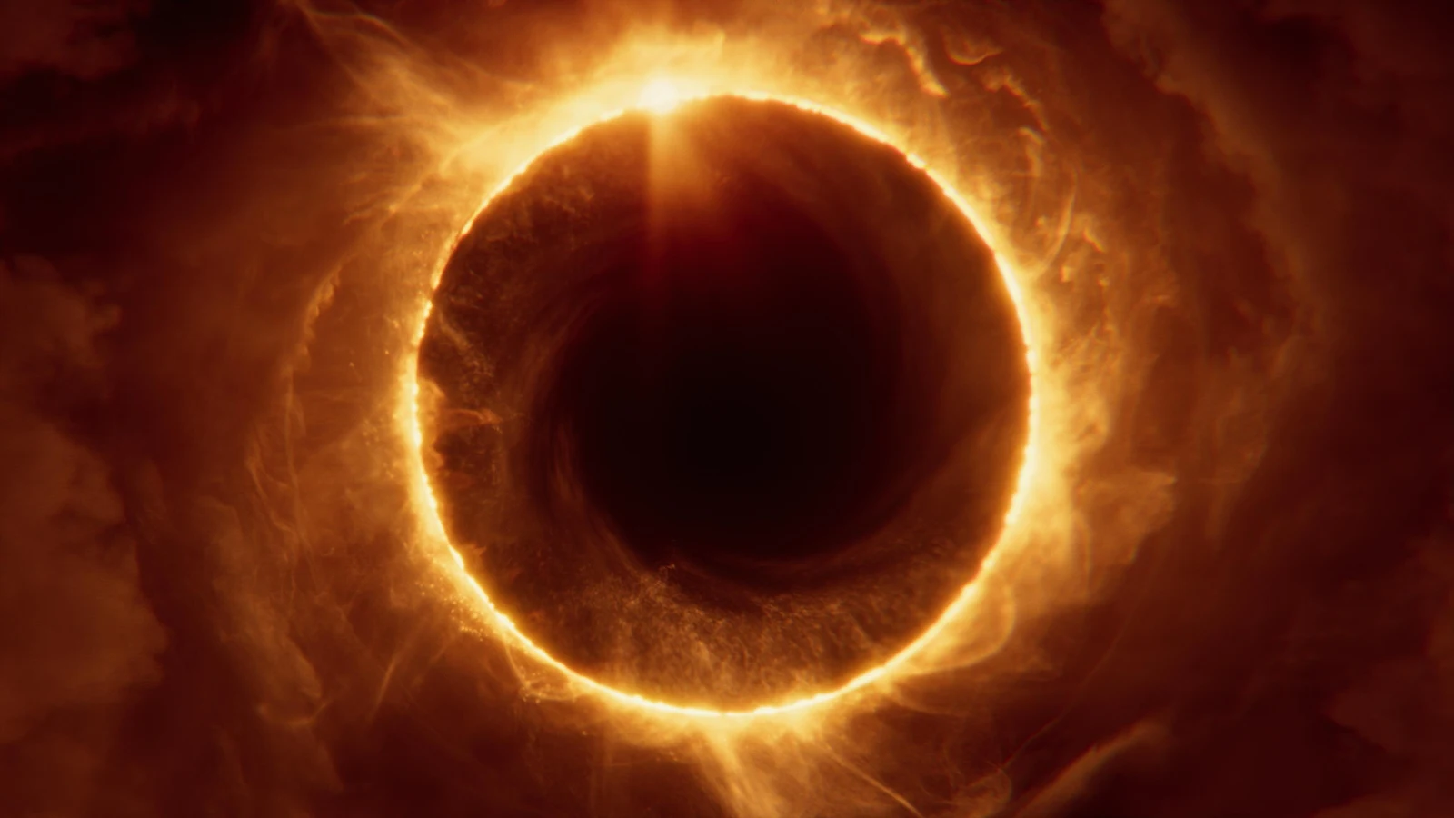 Fiery Cosmic Portal in Space - Digital Art 4K Wallpaper (3840x2160)