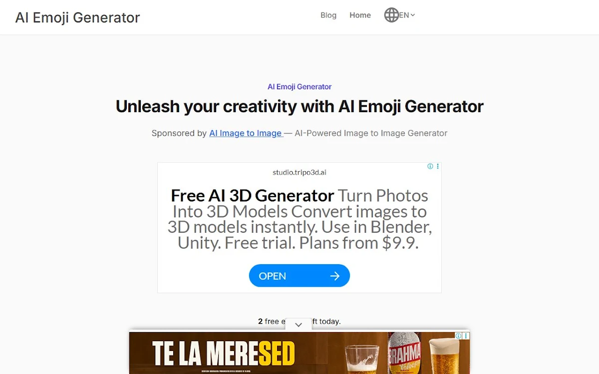 Captura de AI Emoji Generator