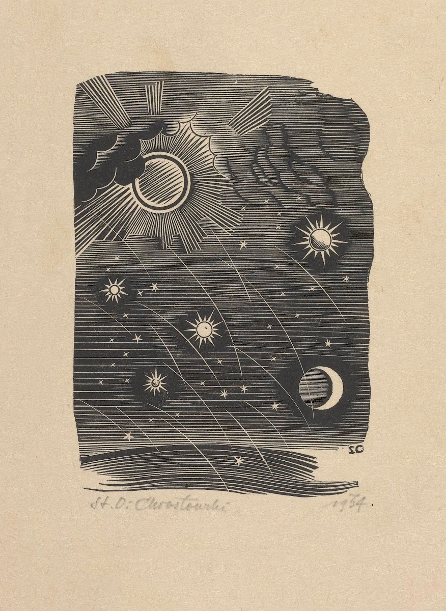 Spadające gwiazdy ilustracja do książki Myśli wybrane Artura Górskiego 1934
