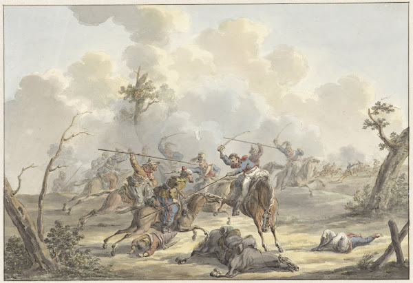 Aanval tussen Kozakken van de Krim en Franse Rijdende Artillerie 1817