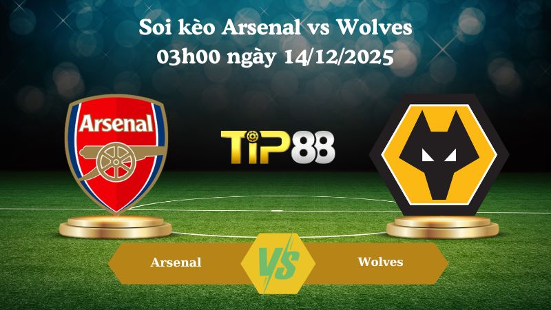 soi kèo Arsenal vs Wolves 03h00 ngày 14/12/2025
