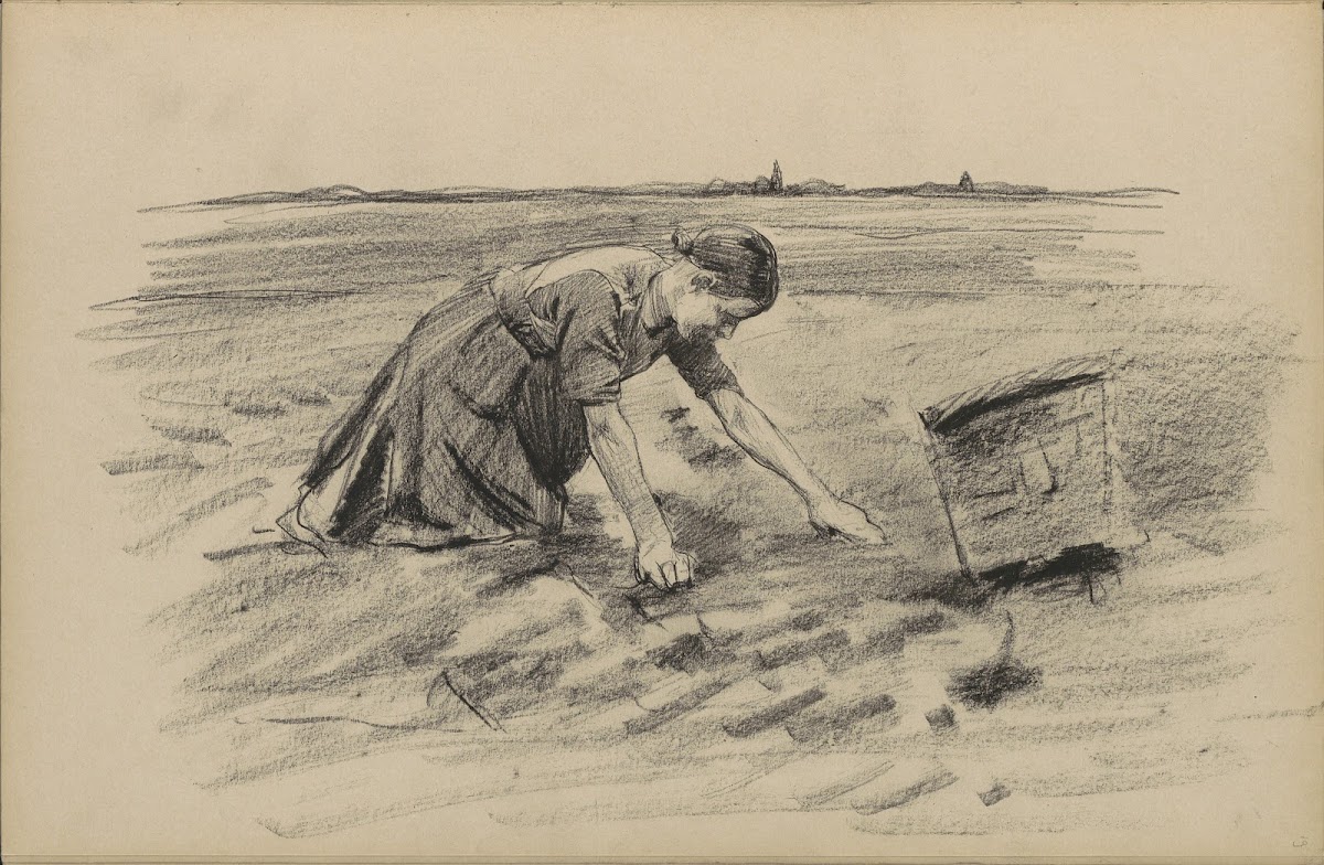 Geknielde aardappelrooister 1884 1887