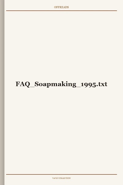 FAQ Soapmaking 1995