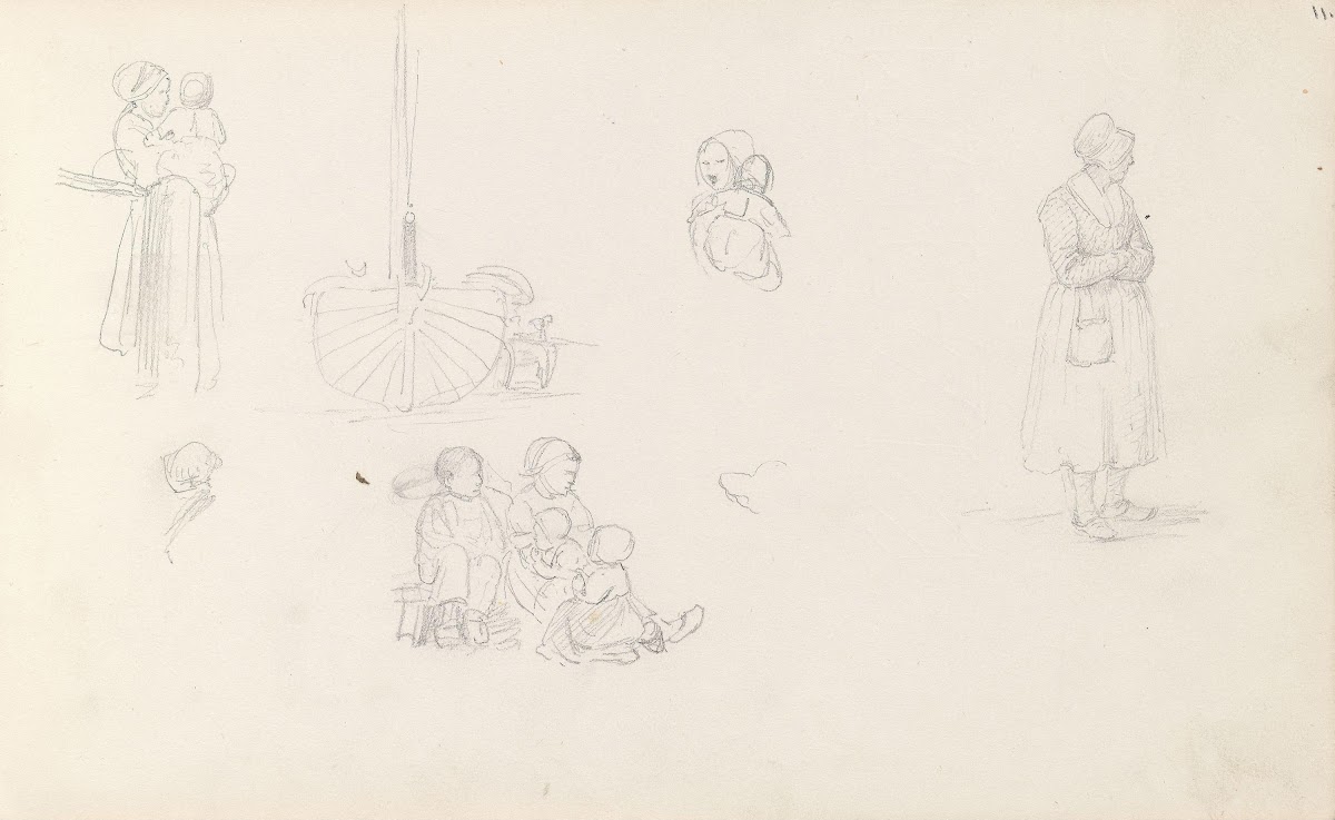 Figur  og båtstudier 1856