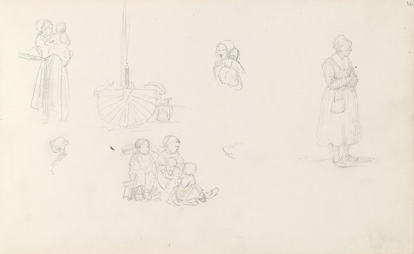 Figur  og båtstudier 1856