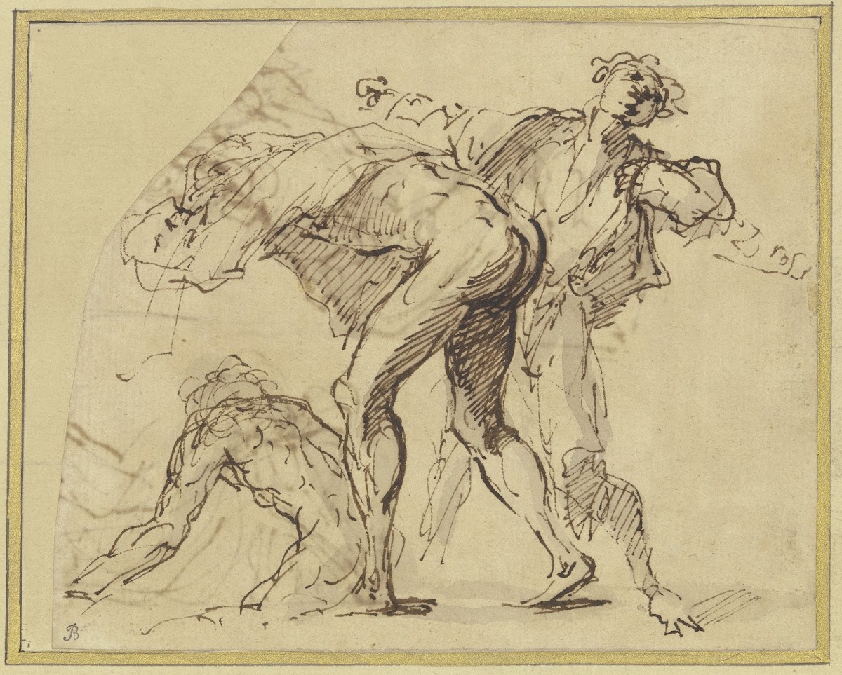 Three bathers undressing