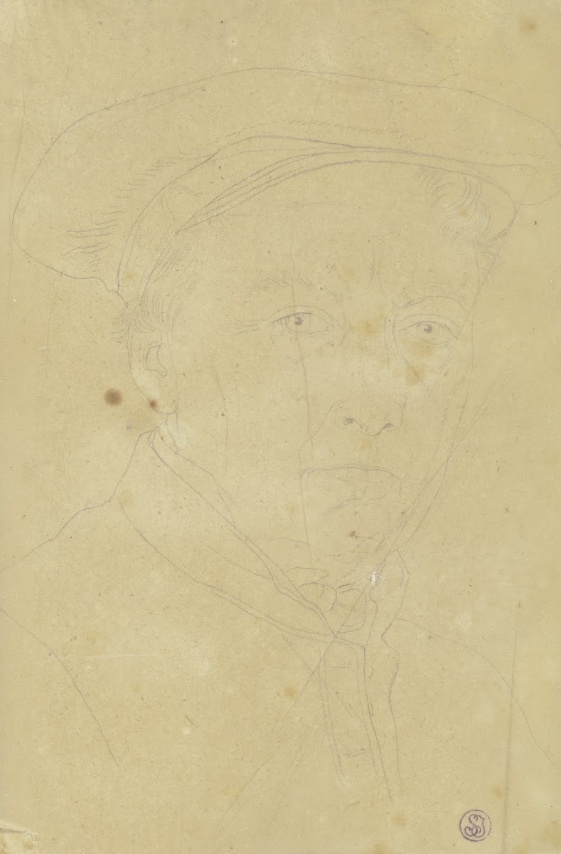 Brustbild eines bartlosen Mannes ca 1817 1821