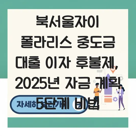 북서울자이 폴라리스 중도금 대출 이자 후불제 계산 및 자금 조달 계획 세우기 대표 이미지