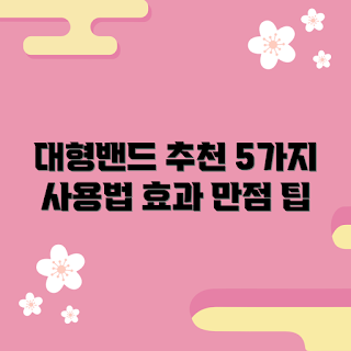 잘라쓰는대형밴드1호, 효과적인 사용법, 어떻게 잘라쓰는대형밴드를 사용하나, 왜 대형밴드를 선택해야 하나, 잘라쓰는대형밴드 팁