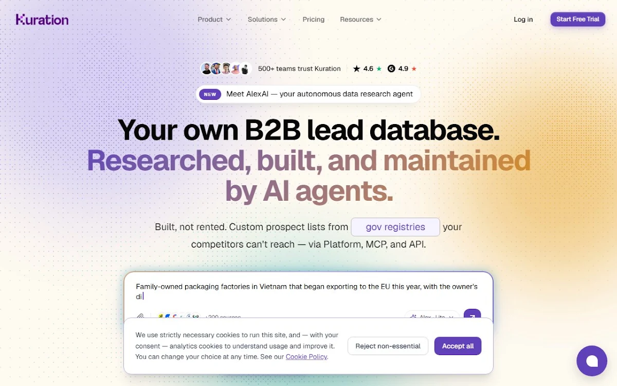 Captura de B2B Research AI Agent