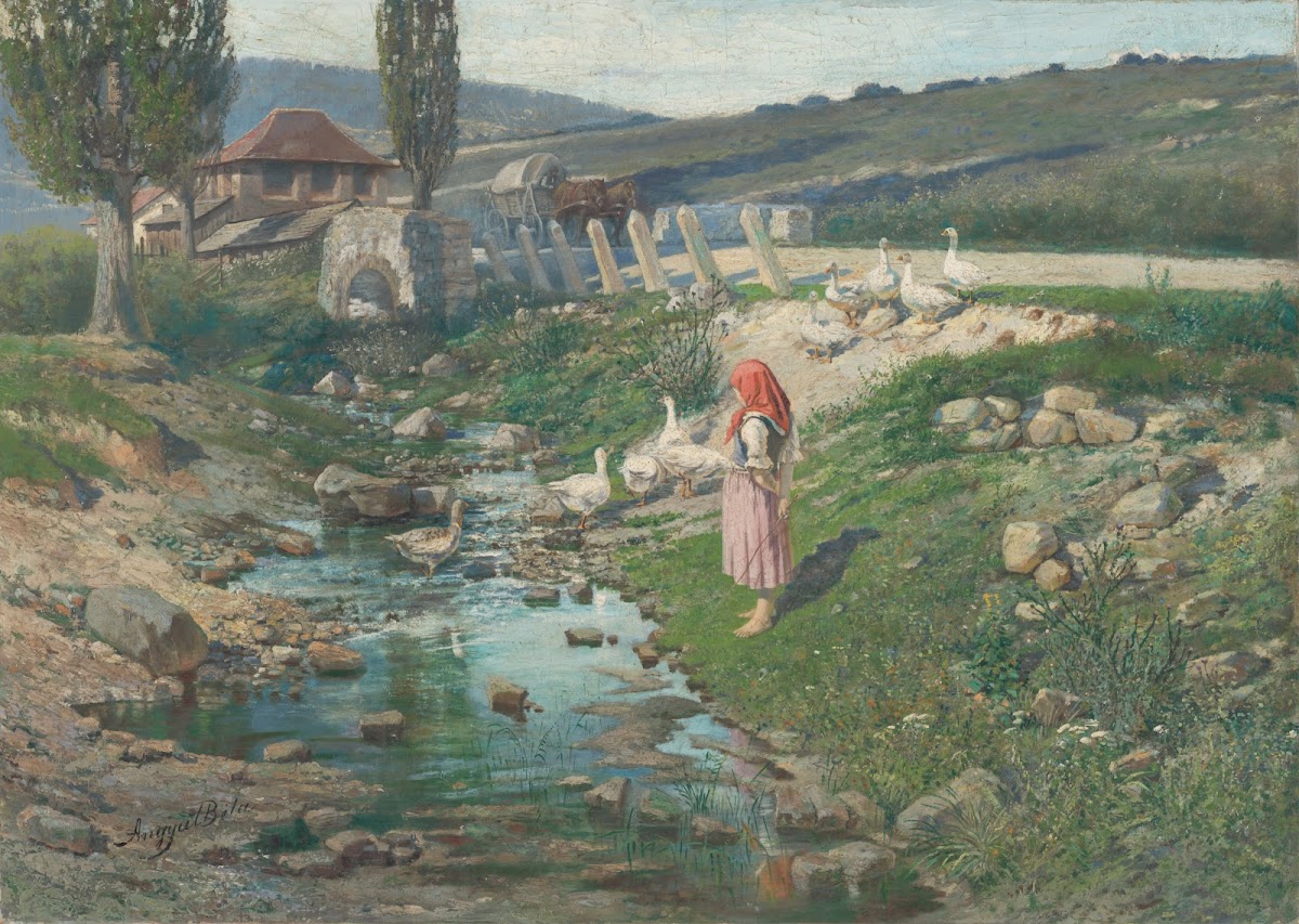 Landscape with a Shepherdess of Geese 18901900