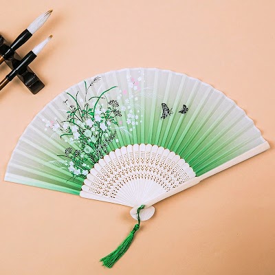 Quạt Cổ Trang Vải Lụa | Phong Cách Cổ Điển Xinh Xắn 24