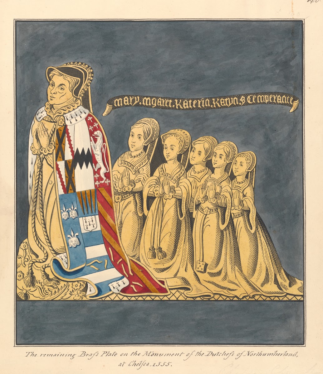 Brass Plate Monument of the Duchess of Northumberland and Her Daughters Chelsea
