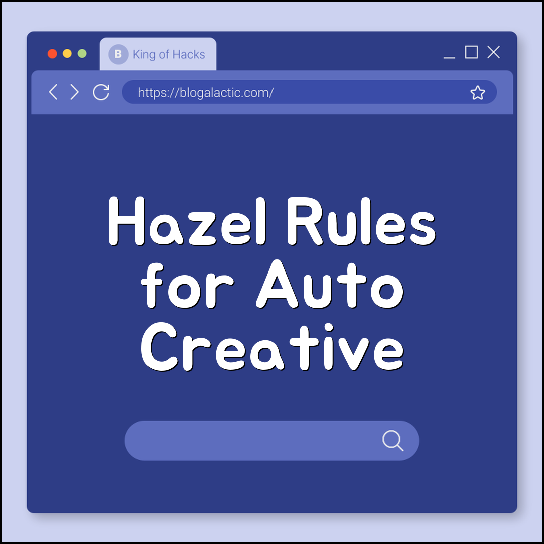 Hazel rules for automated creative project archiving (sorting)