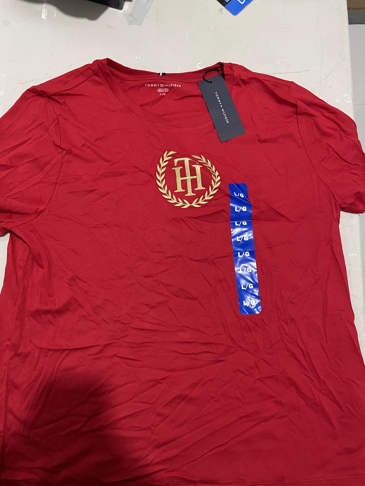 TH Shirt Embroided Red L #1616