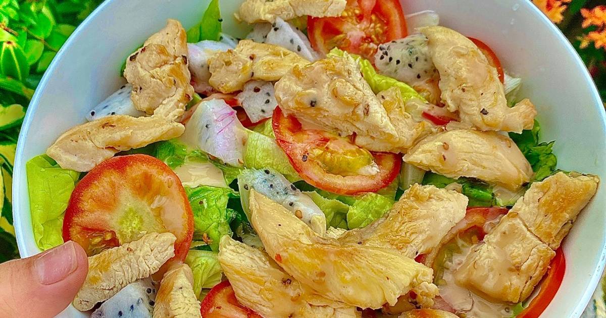 ✨ Salad ức gà áp chảo ✨#Eatclean