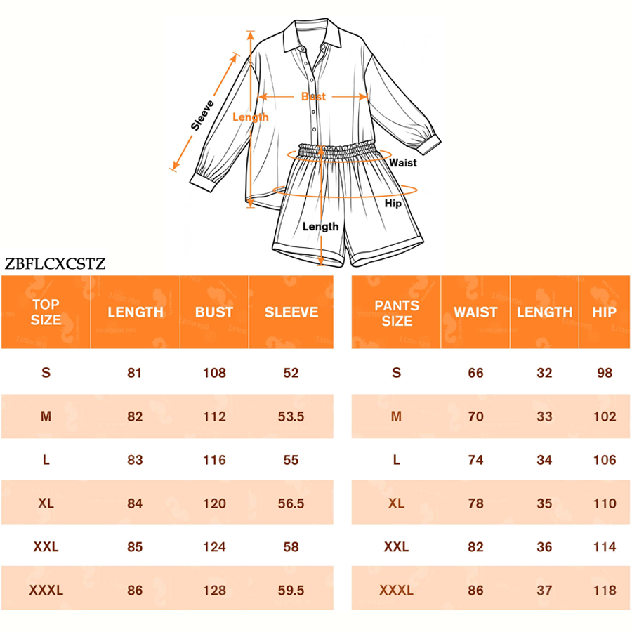 2D Crepe Lapel Long Sleeve Shirt Set
