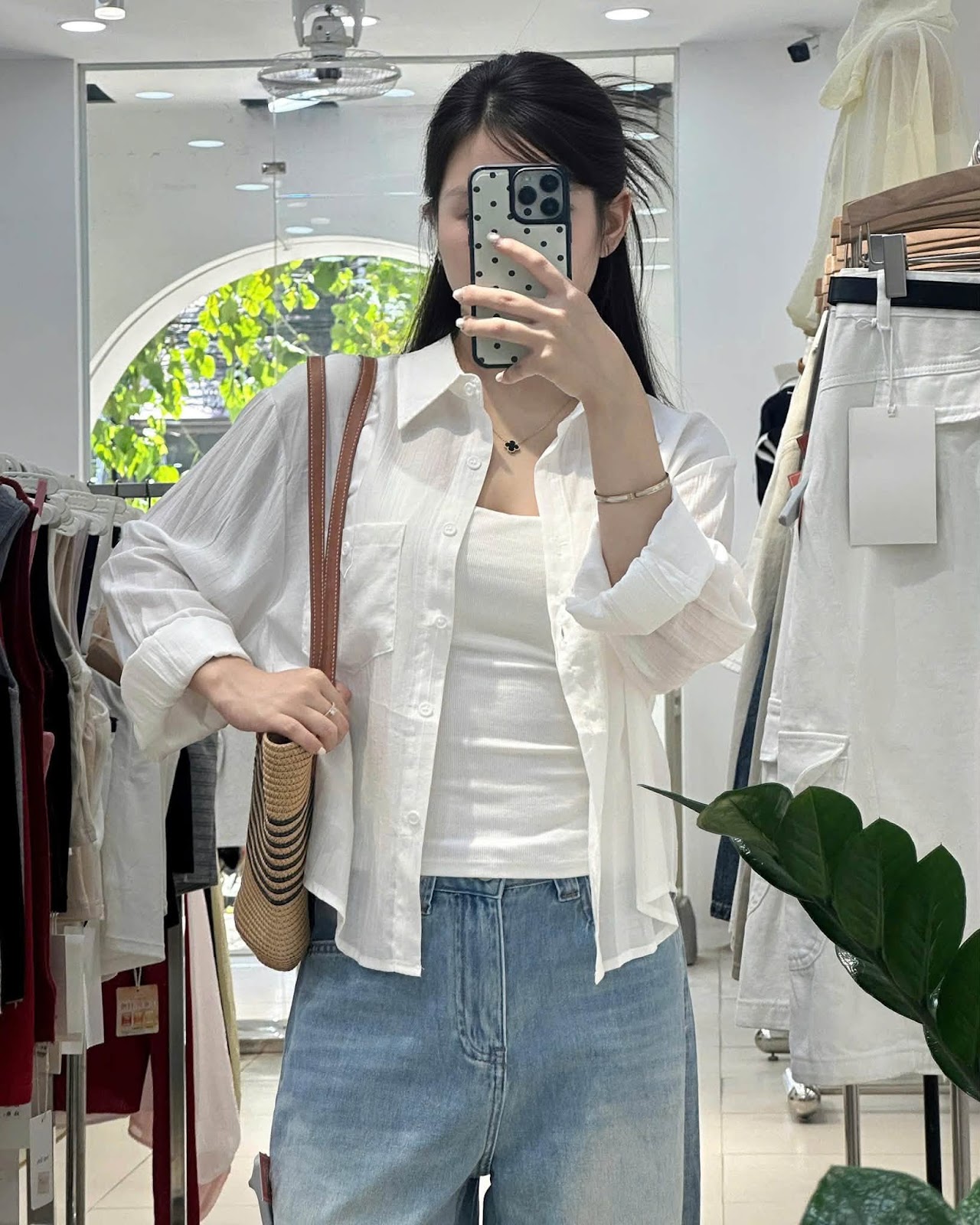 Áo sơ mi voan dài tay túi nút XONXEN SHOP 6809 – Image 5
