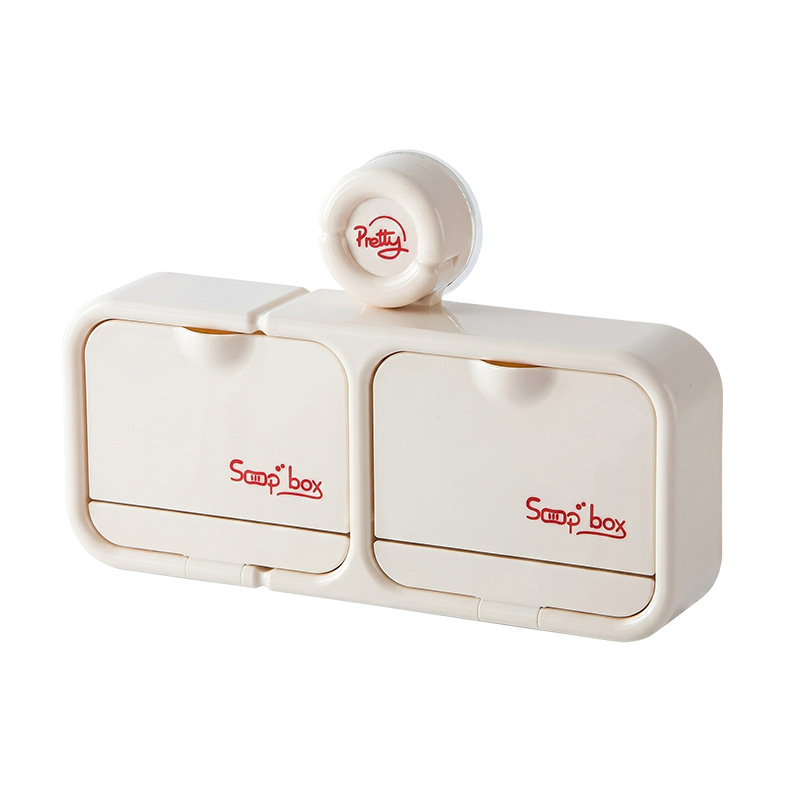 Wandmontierte Seifenbox mit Saugnapf