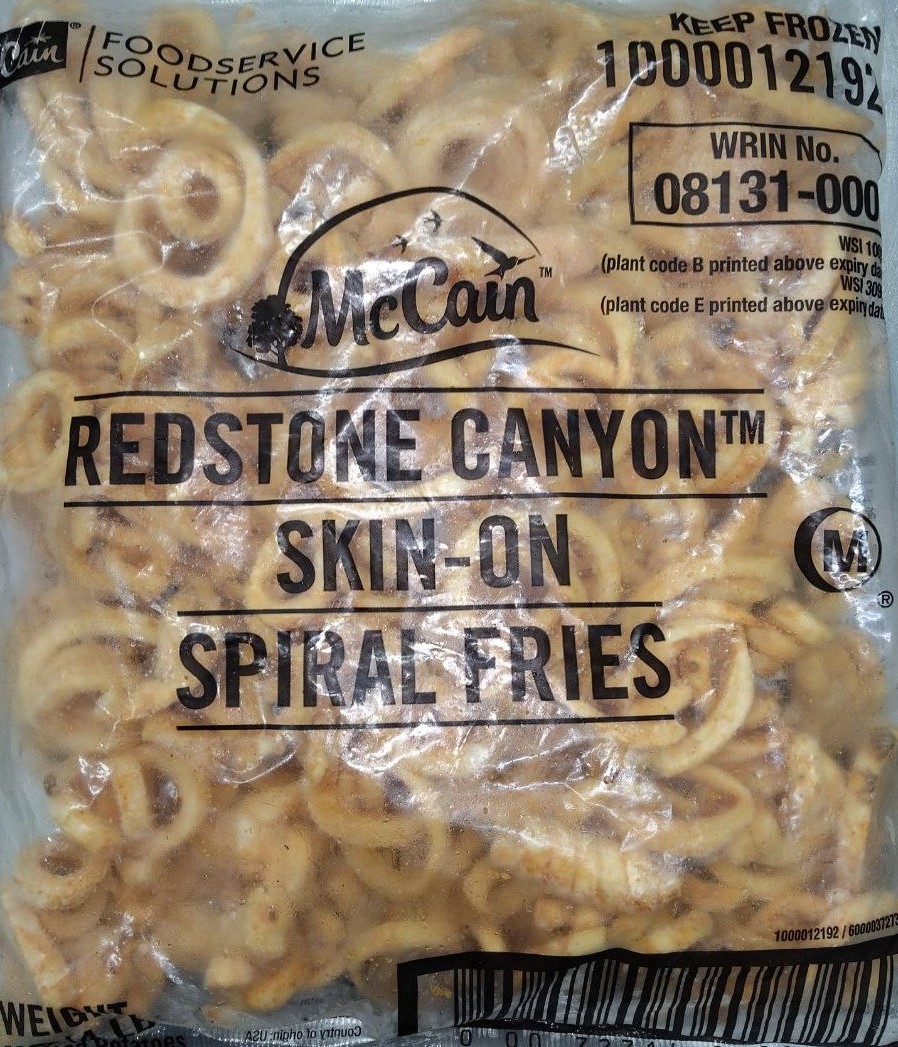 Mccain Redstone Spirals Fries (Skin On) - 1.8Kg