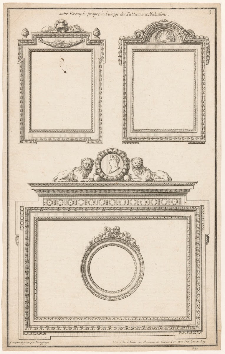 autres Exemple propre à lusage des Tableaux et Medaillons 1767