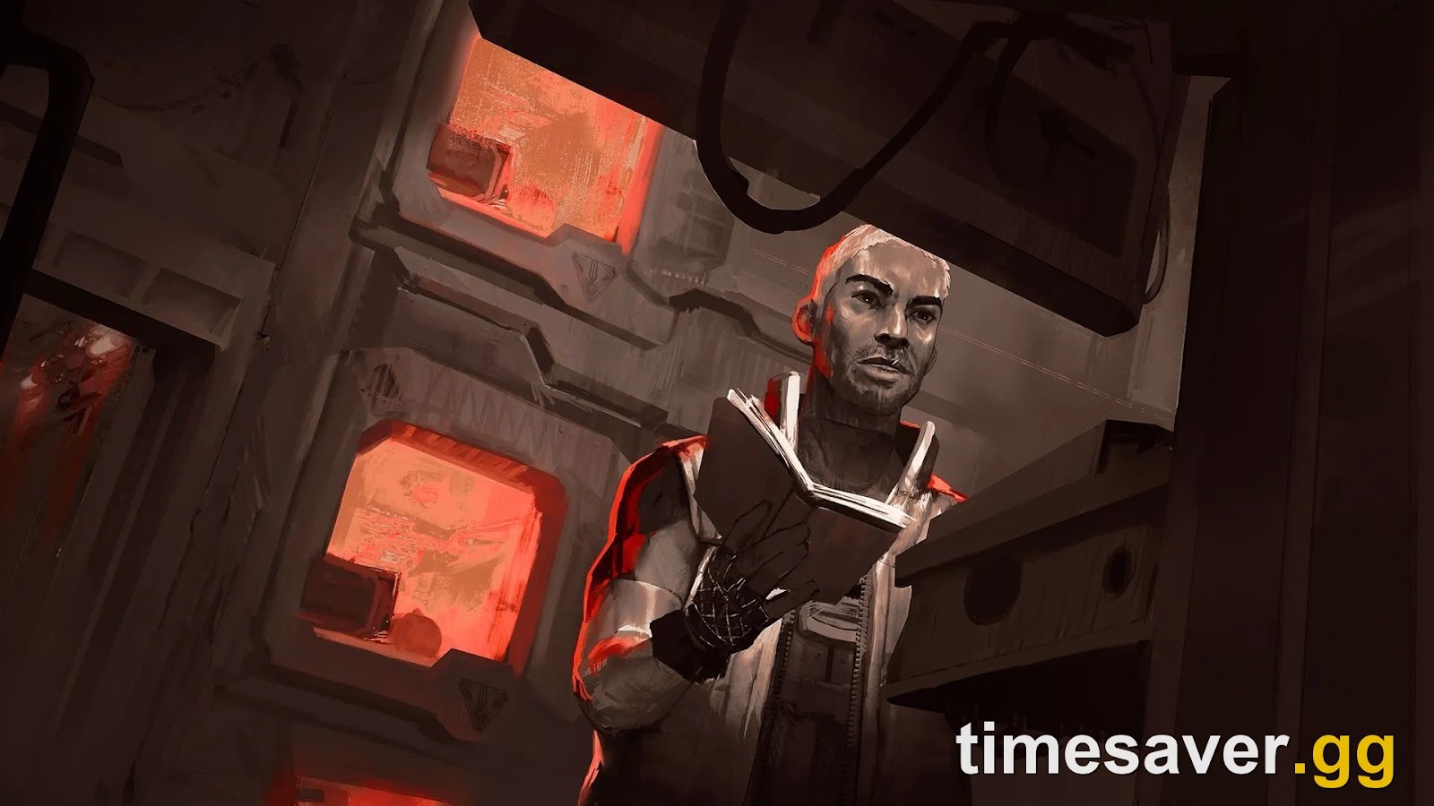 Official Dead by Daylight End Transmission key art showing Gabriel Soma holding a notebook