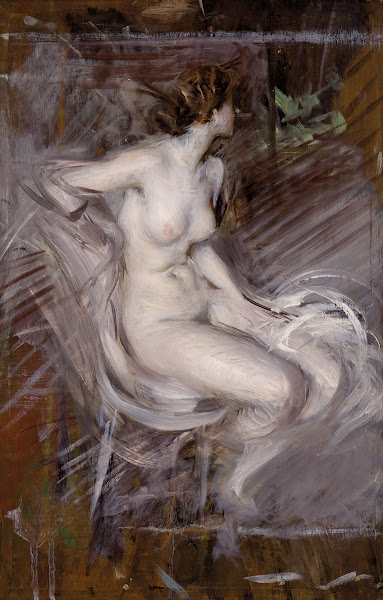 Nudo di Giovane Seduta Nudo color perla 1931