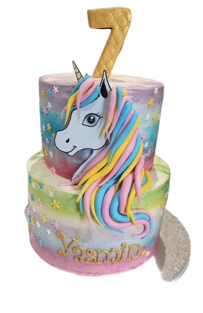 Rainbow Unicorn Buttercream Cake CB-NC446