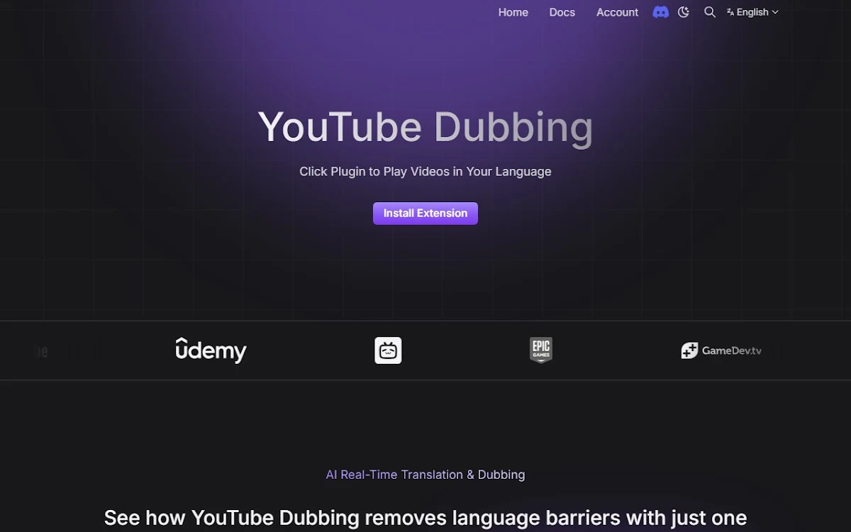 Captura de YouTube Dubbing