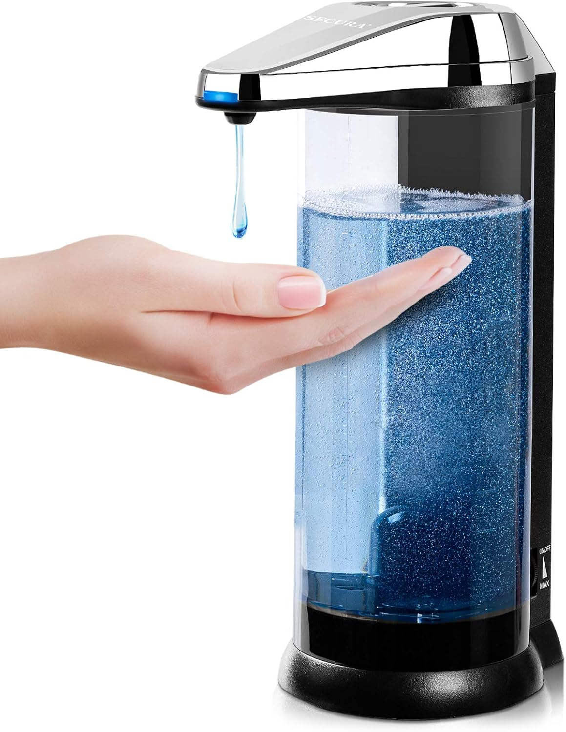 Secura Dispensador de Jabón Automático de Acero Inoxidable 500ml