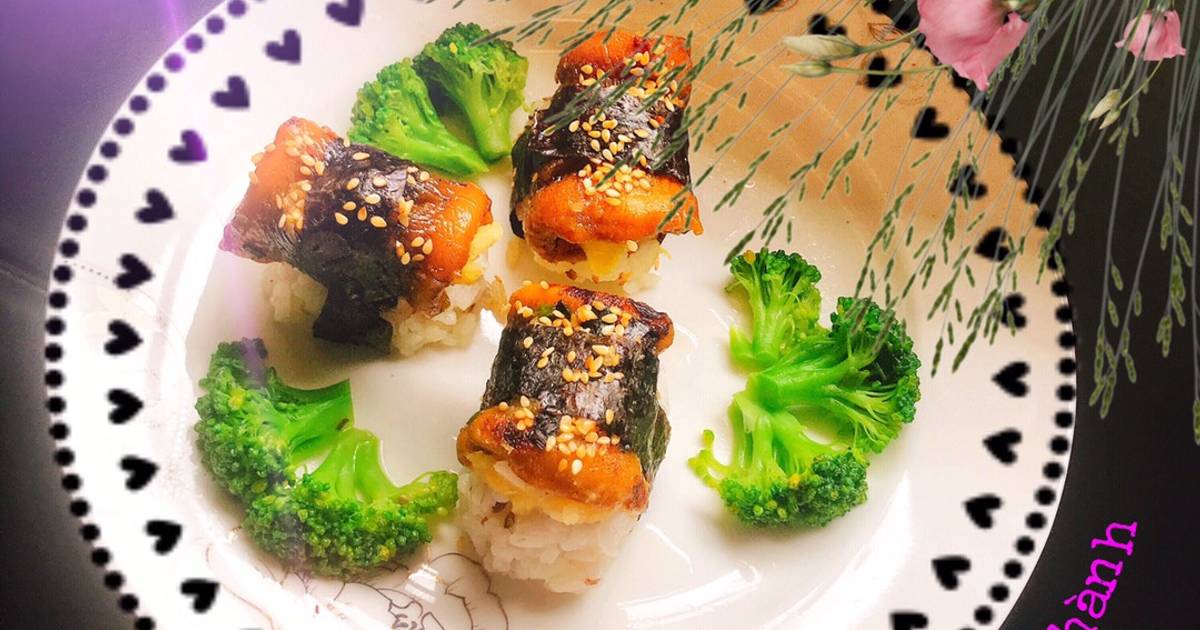 Sushi lươn cuộn khoai Tây nướng mỡ hành