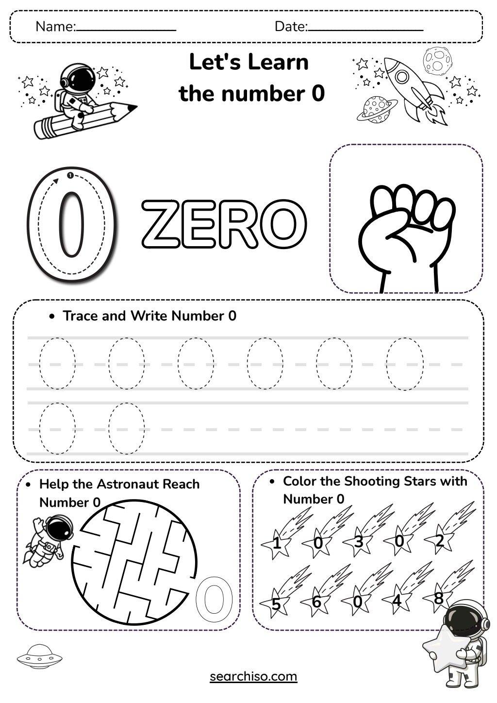 Zero: A Foundational Tracing and Activity Guide PDF printable