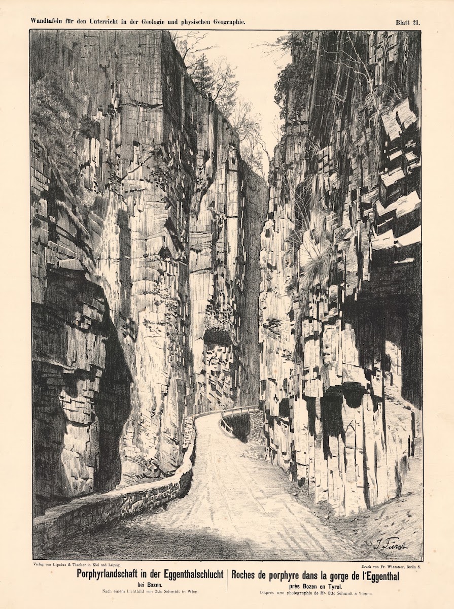 Porphyrlandschaft In Der Eggenthalschlucht Bei Bozen 1889