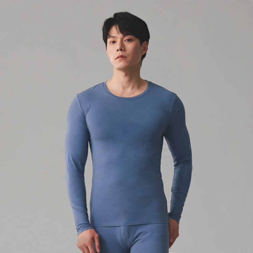 Men's underwear set, warming, round neck