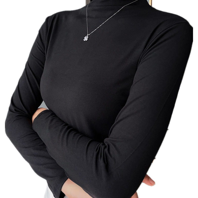 Women’s Long Sleeve Top with Stand-Up Collar