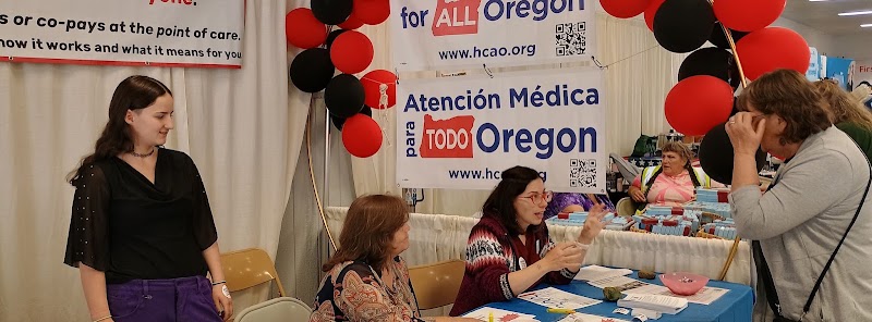 HCAO booth at the Tillamook Farmers' Market