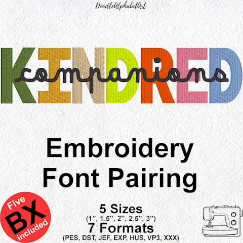 Betania & Red Hat Font machine embroidery font preview