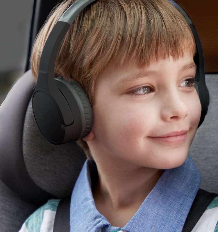 Belkin On-Ear V3 Wireless Headphones for Kids - Black