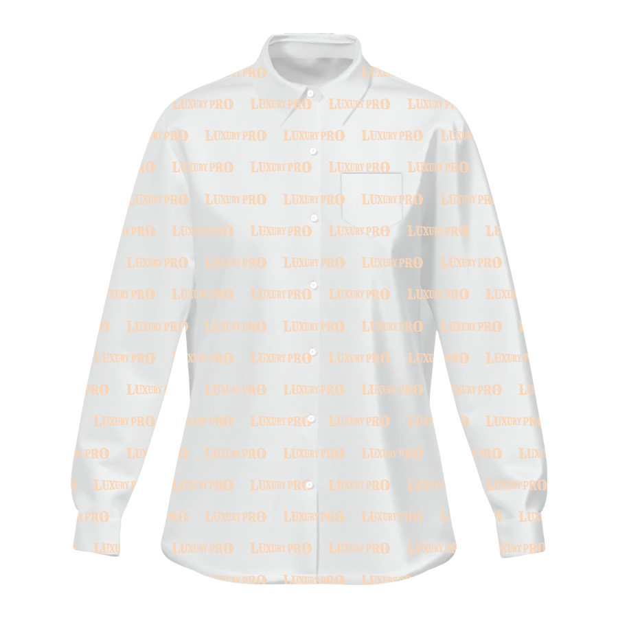AOP EO Classic Collar Double Layer Long Sleeve Shirt (With Pocket, Slub Linen)