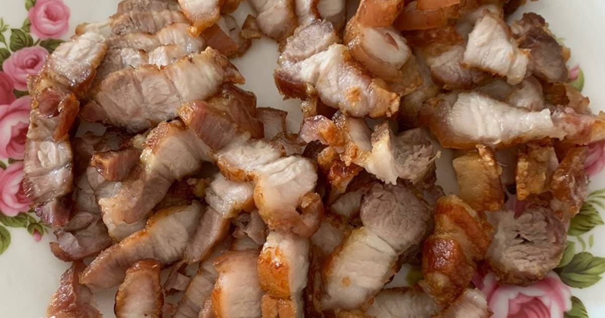Ba rọi chiên mắm (nồi chiên không dầu)