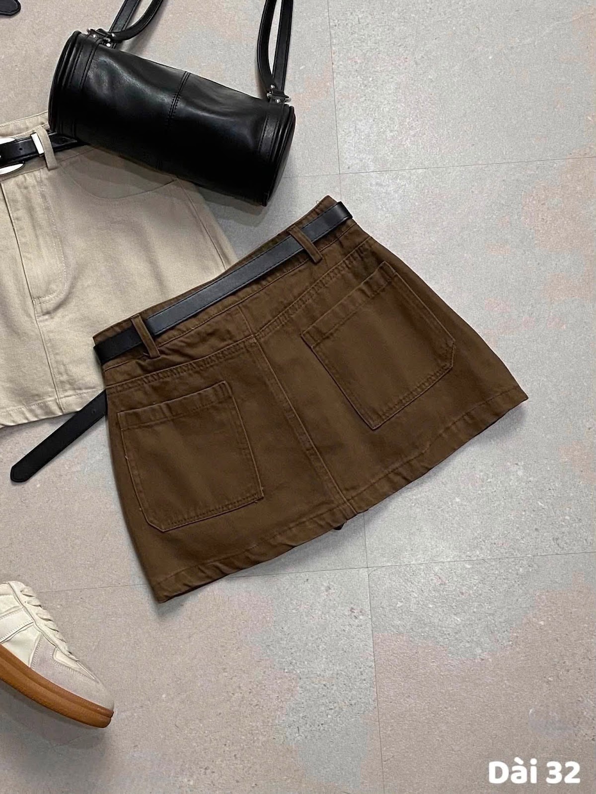 Chân váy kaki ngắn chữ A kèm nịt XONXEN SHOP 987 – Image 6