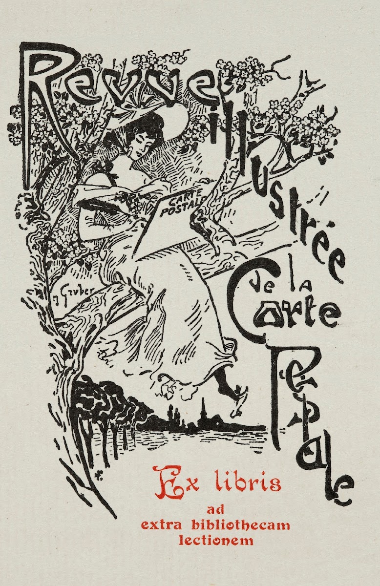 Revue Illustrée de la Carte Postale Ex libris ad extra bibliothecam lectionem