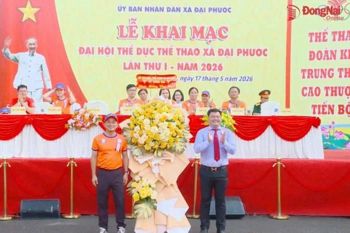 Khai mạc Đại hội Thể dục thể thao xã Đại Phước lần thứ I năm 2026 - Báo Đồng Nai