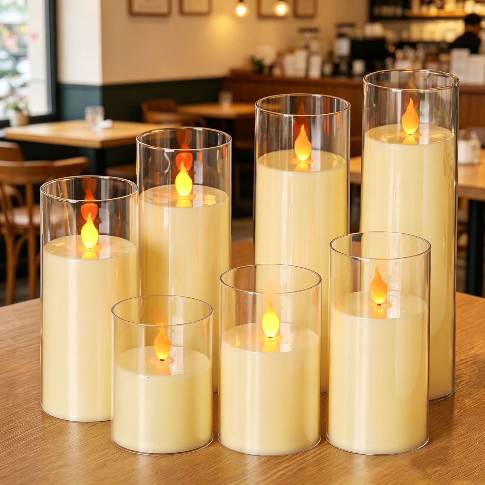 LED electronic candle with flame effect