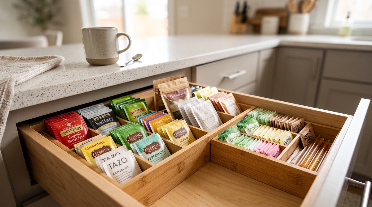 Best Tea Bag Organizers for Kitchen Cabinets (2026) - BEST COMPACT — IN CONTEXT