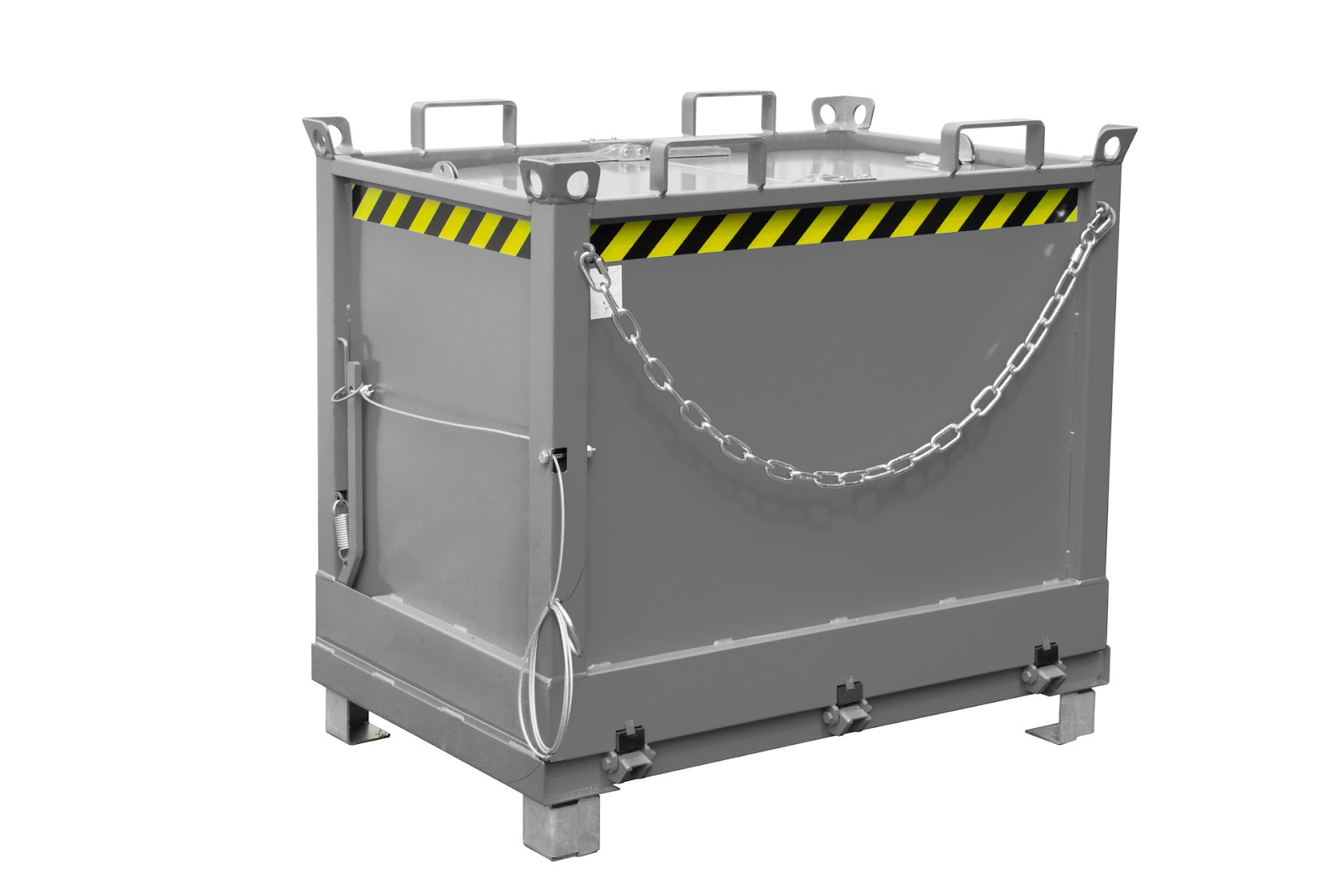 Bodemklepcontainer FB 750, gelakt, Muisgrijs